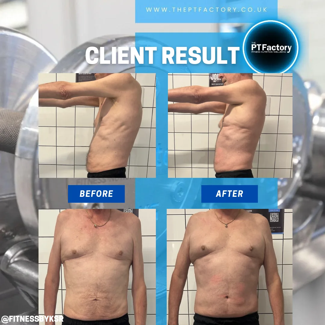 Brian before and after - transformation at FitnessbyKSR, Denton